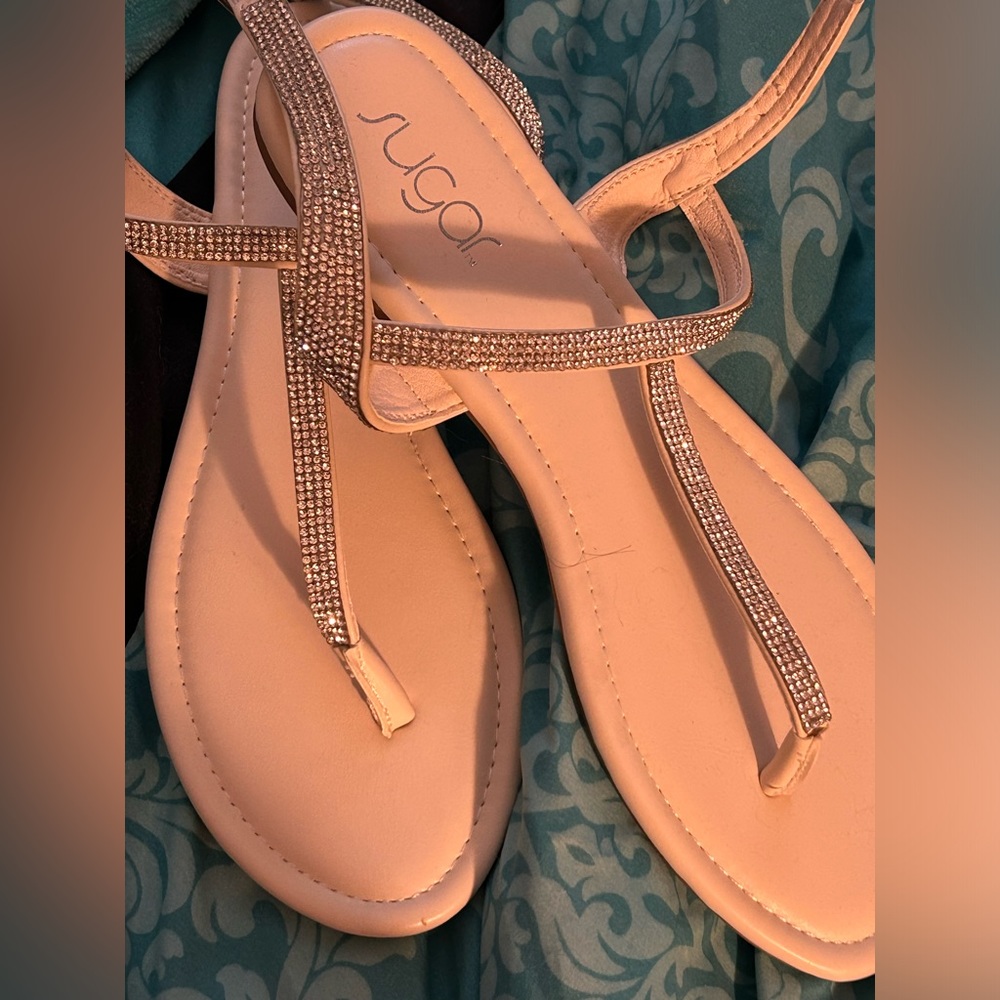 Beautiful slingback thong sandals